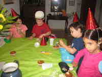 decorating cupcakes